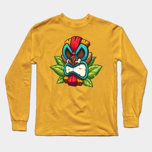 Angry tiki mask Long Sleeve T-Shirt